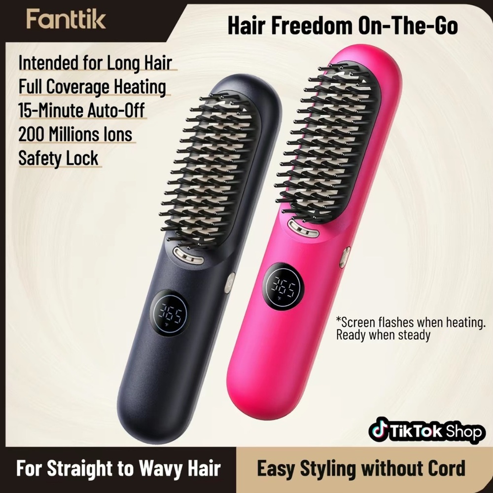 Hair Freedom On-The-Go Brush - Black and Pink